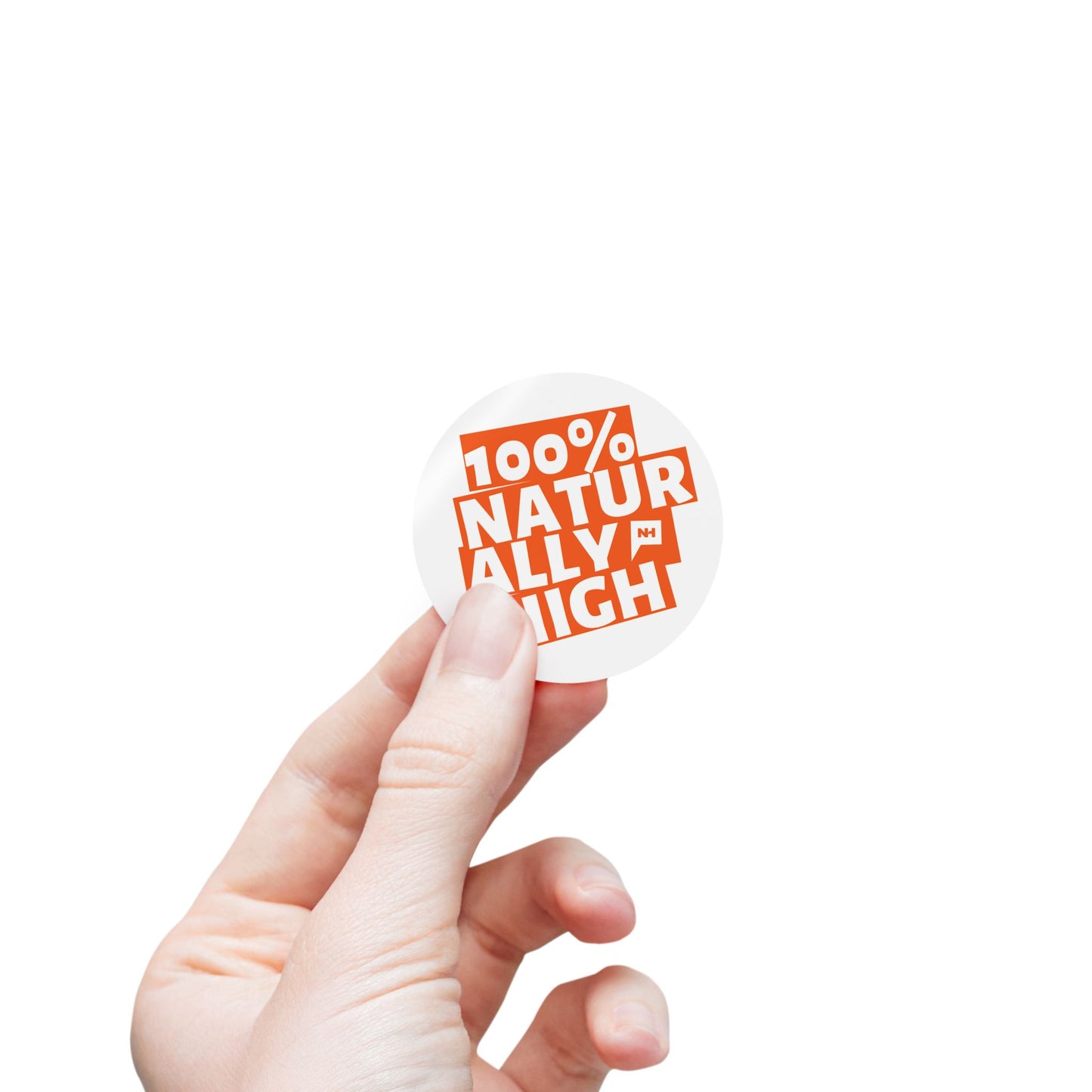 2" x 2" 100% Naturally High Circle Sticker Rolls