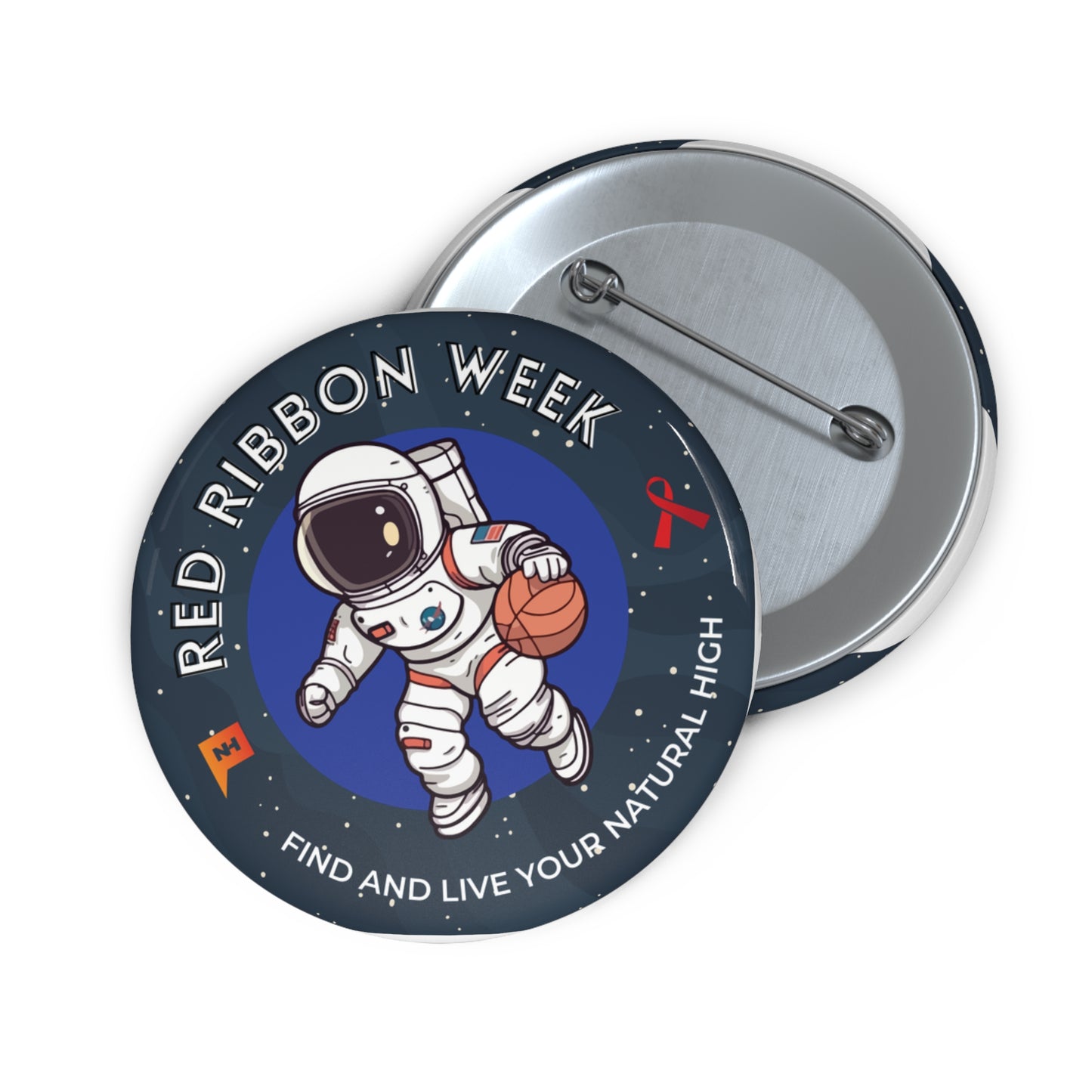 Red Ribbon Week Astronaut Pin Buttons