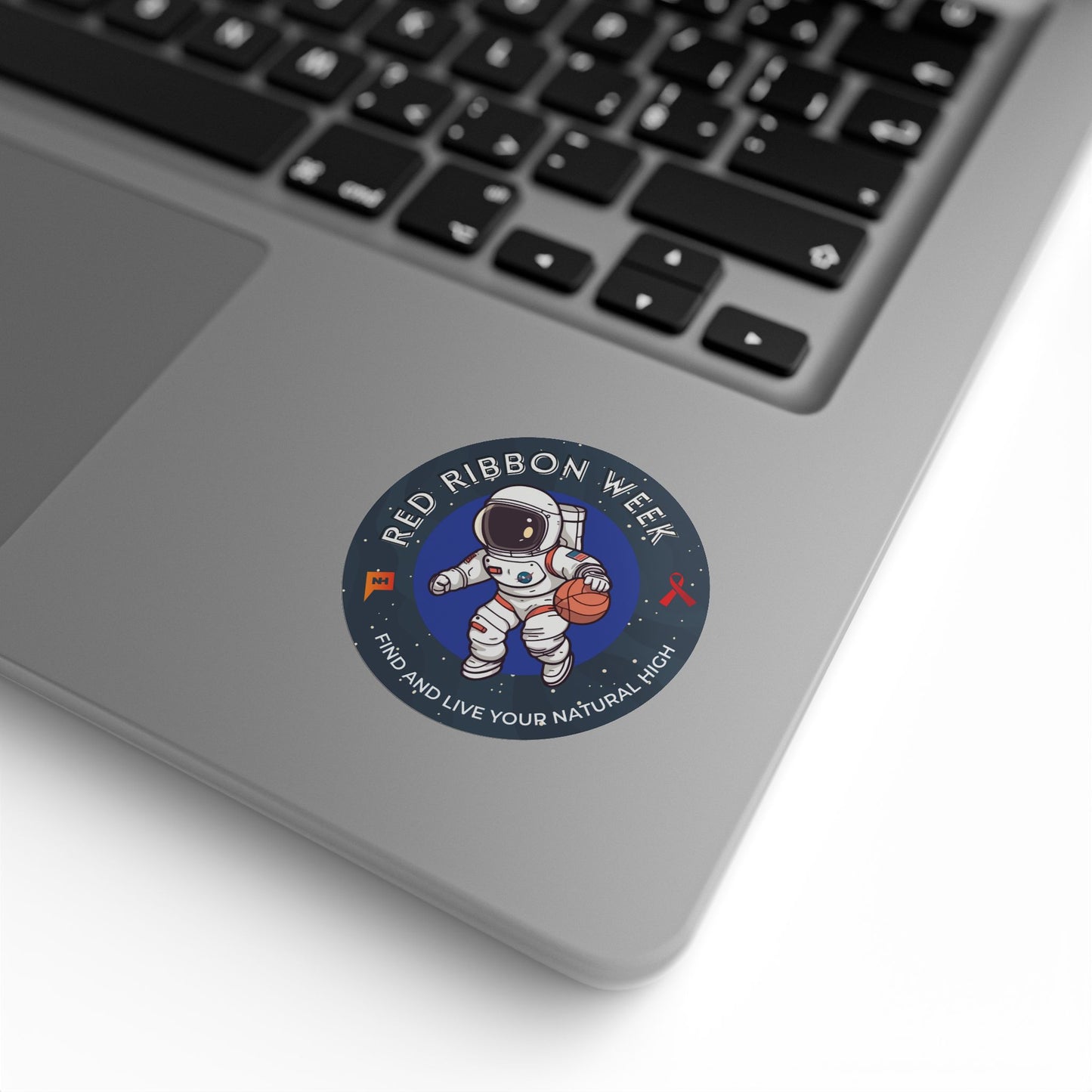 2" x 2" Red Ribbon Week Astronaut Basketballer Sticker Rolls