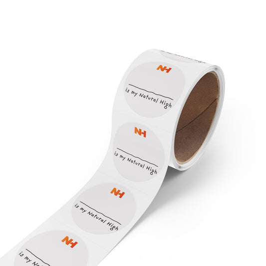 2" x 2" My Natural High Is [Handwriting Blank] Write In Your Natural High – Sticker Rolls