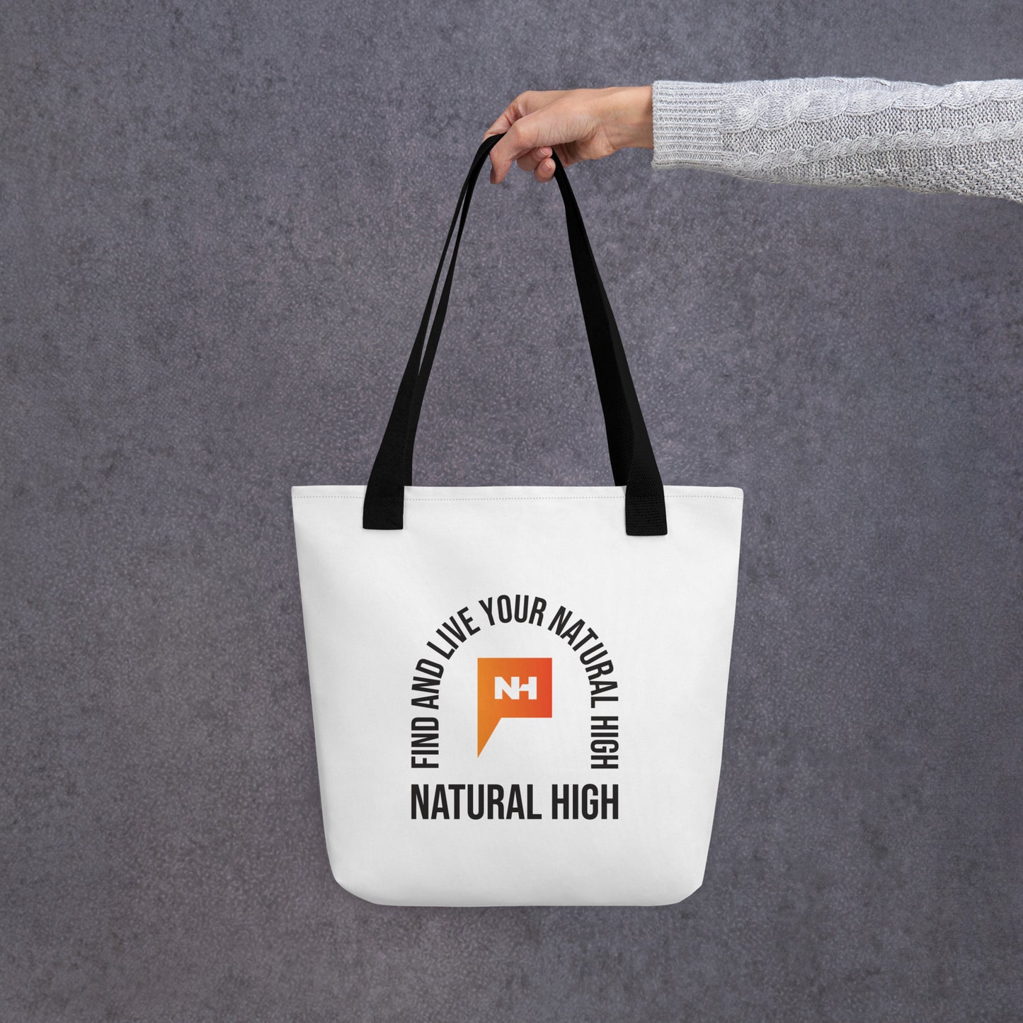 Natural High Arch Tagline Tote bag